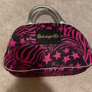 Betseyville Pink & Black Cosmetic Bag